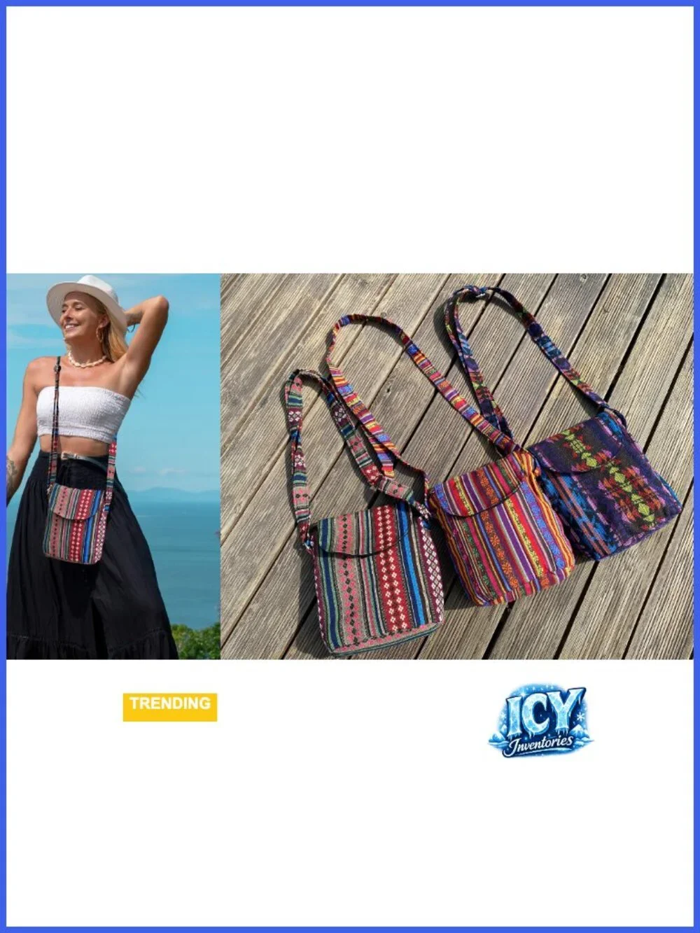 Denim Satchel Saddle Crossbody Bag with Adjustable Strap, Shoulder Bag for Women